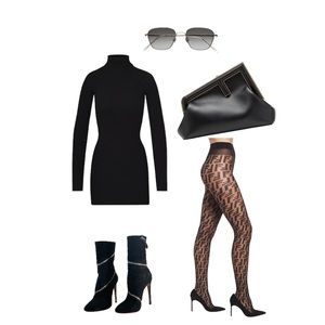 Alaia black suede zipper boots